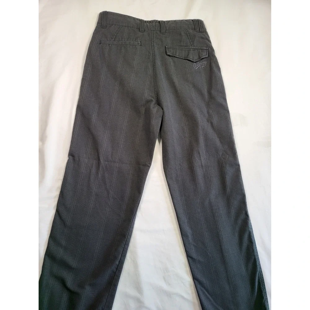 Vintage Y2K Billabong Mens Baggy Skater Pants Grey Plaid Size 30 x 30 Streetwear